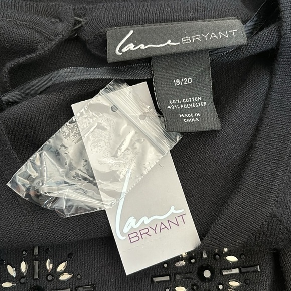 LANE BRYANT Black Embellished Sweater Size 18/20 - Picture 5 of 7